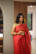 Royal semi tissue mango silk saree with primium buttas and decent border