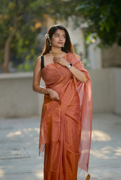 Dark Grey Kosa Maheshwari silk cotton