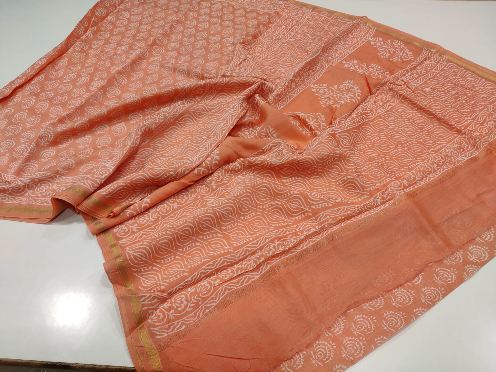 Exclusive Chanderi Silk Cotton Handblock Printed Sarees