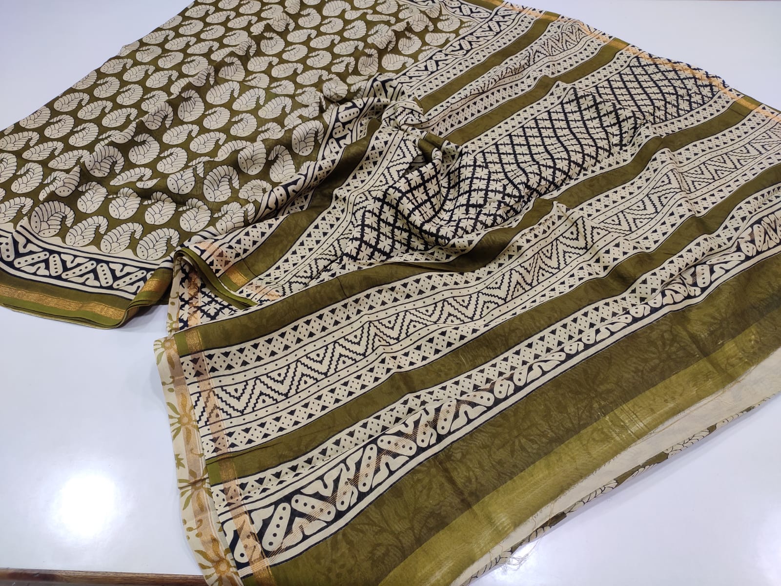 Exclusive Chanderi Silk Cotton Handblock Printed Sarees