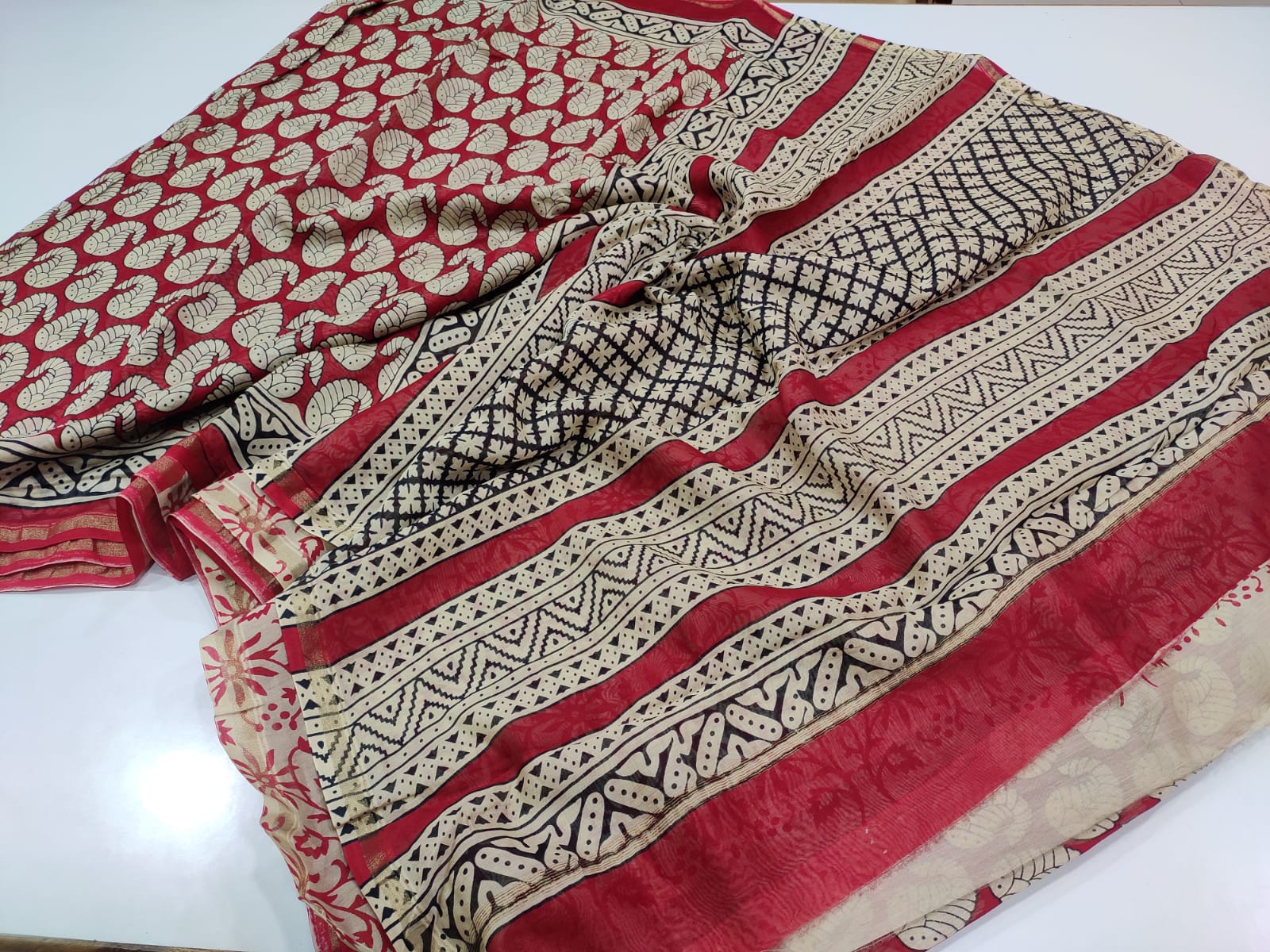 Exclusive Chanderi Silk Cotton Handblock Printed Sarees