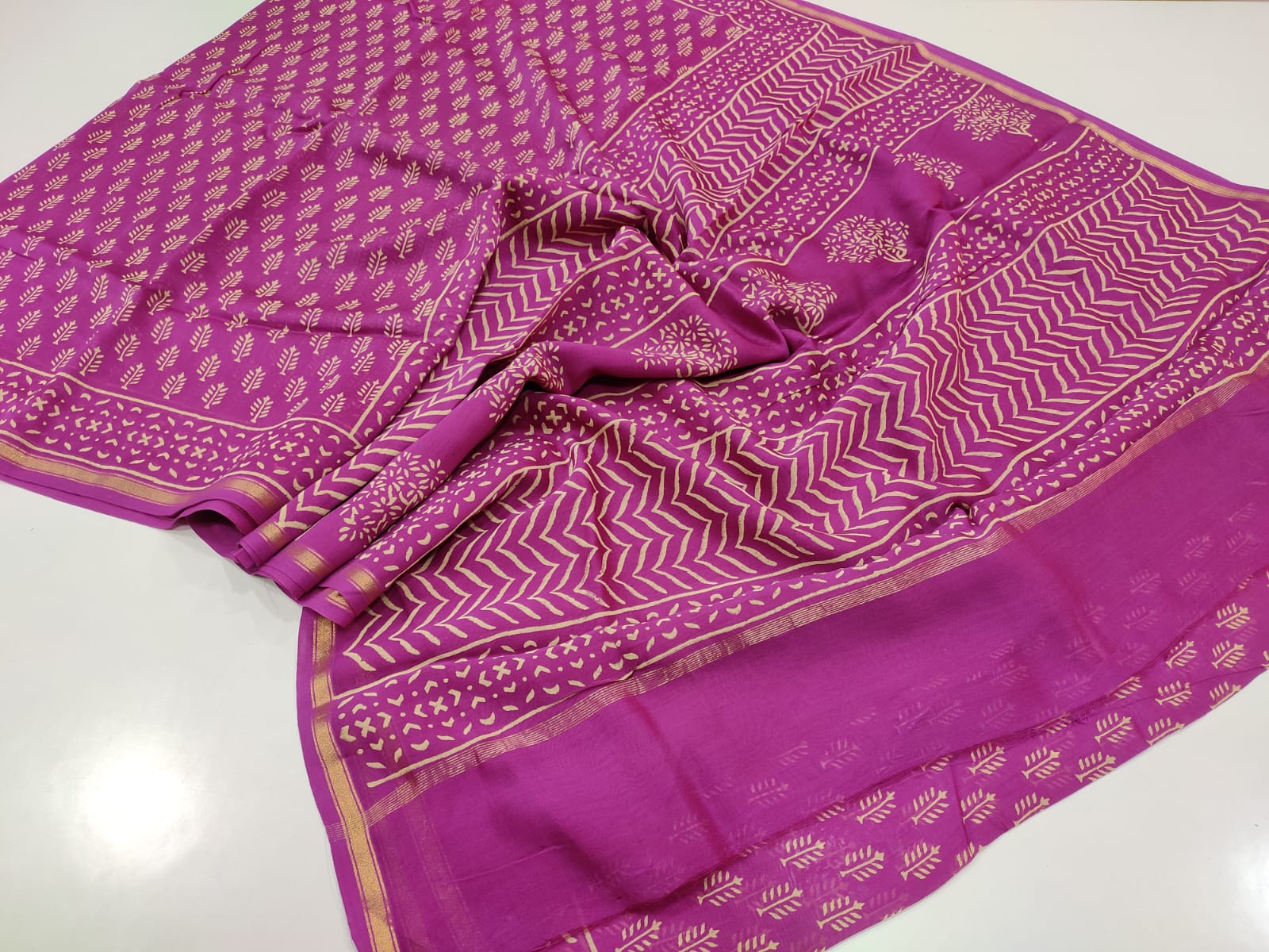 Exclusive Chanderi Silk Cotton Handblock Printed Sarees