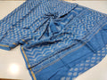 Exclusive Chanderi Silk Cotton Handblock Printed Saree