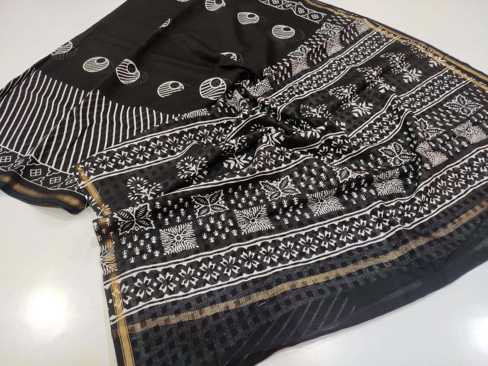 Exclusive Chanderi Silk Cotton Handblock Printed Sarees