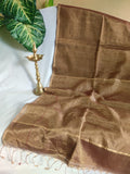 Exclusive Maheshwari Full Tissue Weaving Sarees with Thin Zari Border